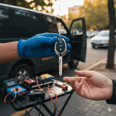 Foto de entrega de llave codificada